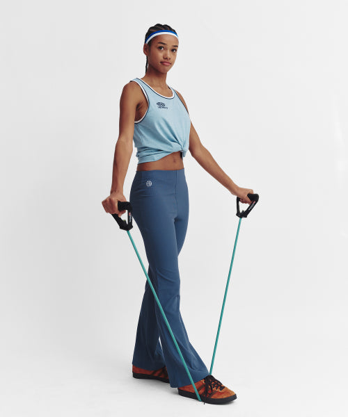 SIGNATURE DOUBLE BINDING SLEEVELESS TOP - 5 COLORS BLUE