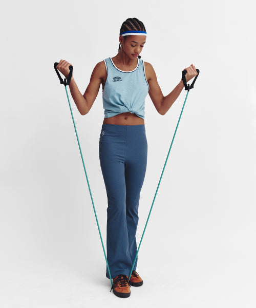 SIGNATURE DOUBLE BINDING SLEEVELESS TOP - 5 COLORS BLUE