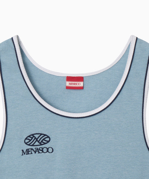 SIGNATURE DOUBLE BINDING SLEEVELESS TOP - 5 COLORS BLUE
