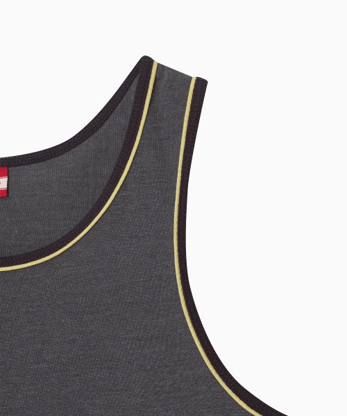 SIGNATURE DOUBLE BINDING SLEEVELESS TOP - 5 COLORS CHARCOAL