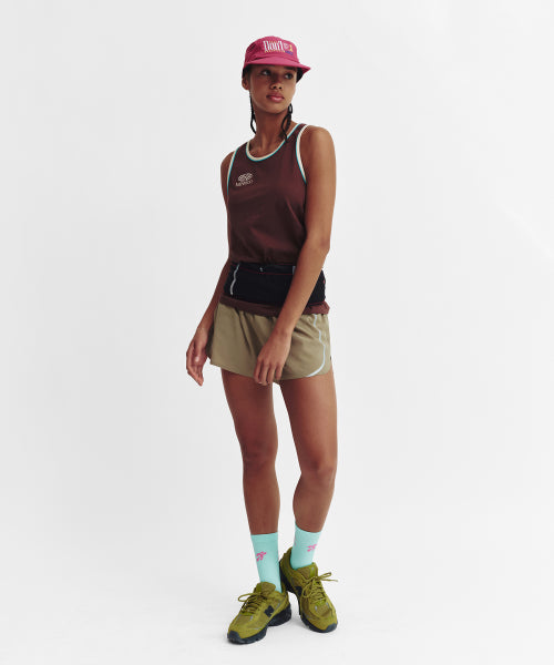 SIGNATURE DOUBLE BINDING SLEEVELESS TOP - 5 COLORS BROWN