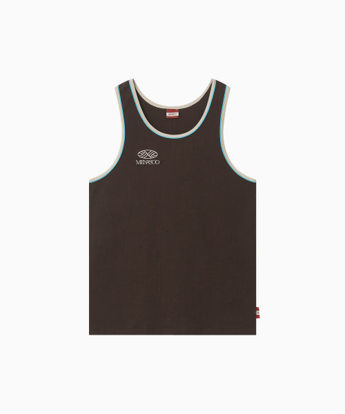 SIGNATURE DOUBLE BINDING SLEEVELESS TOP - 5 COLORS BROWN