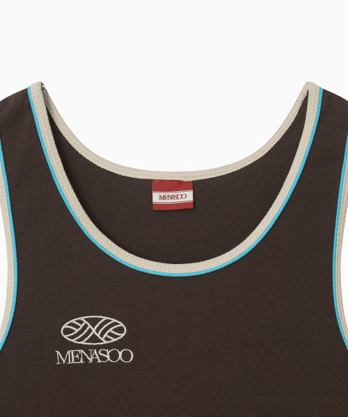SIGNATURE DOUBLE BINDING SLEEVELESS TOP - 5 COLORS BROWN