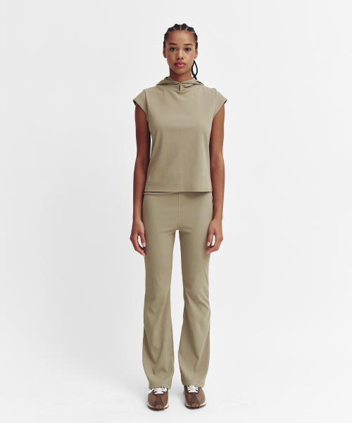 MOVE FIT BOOTCUT RIBBED PANTS - 3 COLORS BEIGE