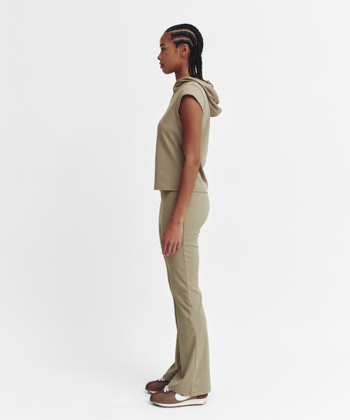 MOVE FIT BOOTCUT RIBBED PANTS - 3 COLORS BEIGE