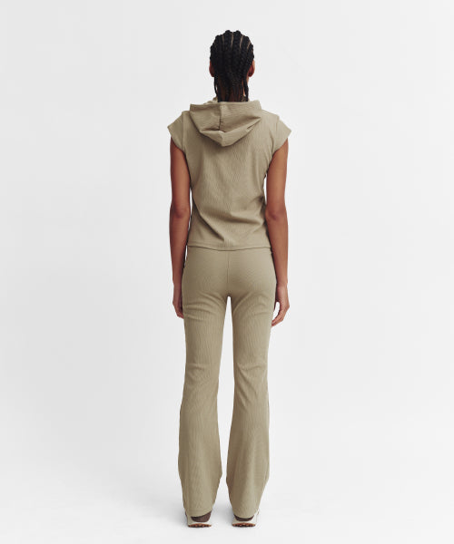 MOVE FIT BOOTCUT RIBBED PANTS - 3 COLORS BEIGE