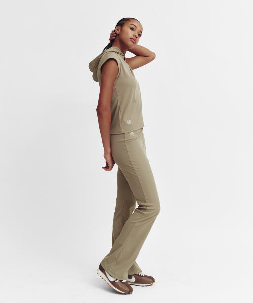 MOVE FIT BOOTCUT RIBBED PANTS - 3 COLORS BEIGE