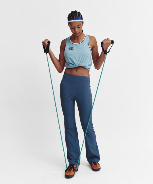 MOVE FIT BOOTCUT RIBBED PANTS - 3 COLORS BLUE