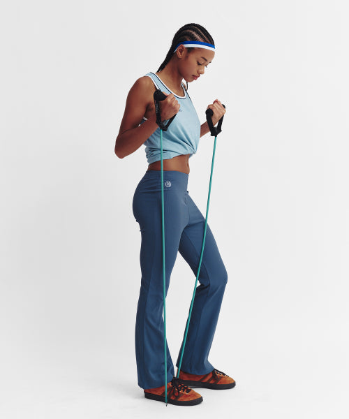 MOVE FIT BOOTCUT RIBBED PANTS - 3 COLORS BLUE