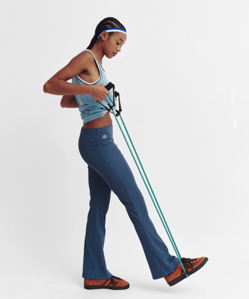 MOVE FIT BOOTCUT RIBBED PANTS - 3 COLORS BLUE