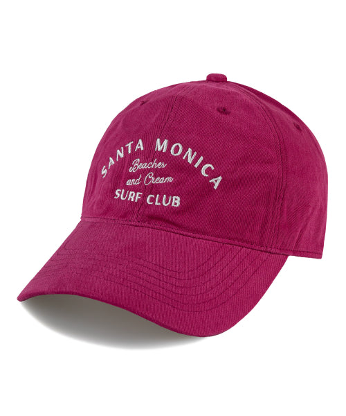 SANTA MONICA COTTON BALL CAP-RED - 12 COLORS AS SHOWN