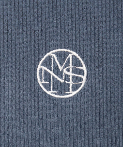 MOVE HOOD RIBBED TOP - 3 COLORS BLUE