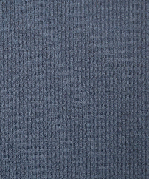 MOVE HOOD RIBBED TOP - 3 COLORS BLUE