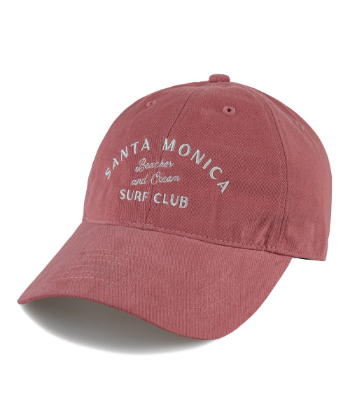 SANTA MONICA COTTON BALL CAP-RED - 12 COLORS PINK