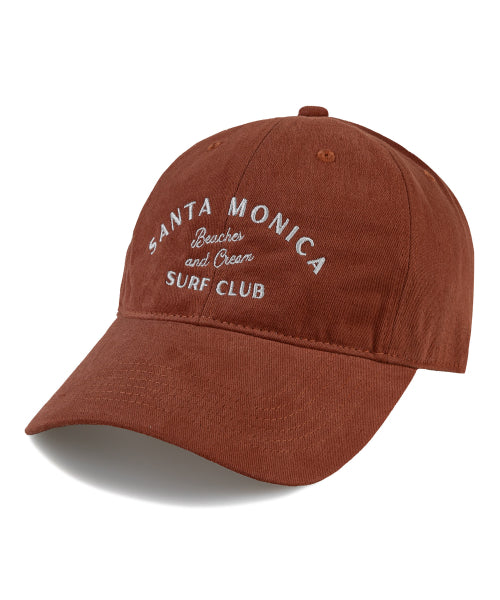 SANTA MONICA COTTON BALL CAP-RED - 12 COLORS BROWN