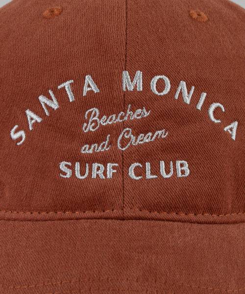 SANTA MONICA COTTON BALL CAP-RED - 12 COLORS BROWN