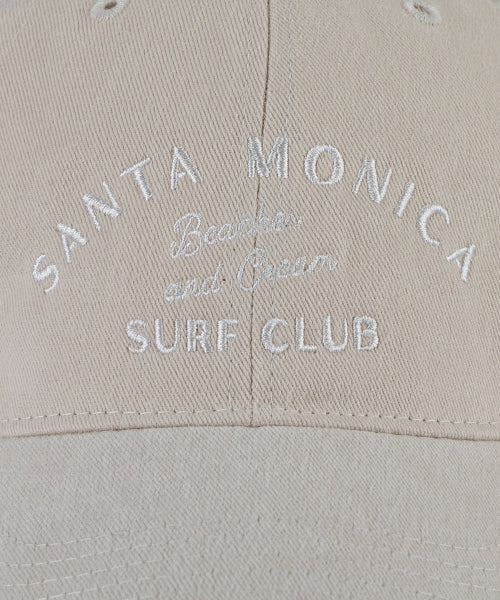 SANTA MONICA COTTON BALL CAP-RED - 12 COLORS BEIGE
