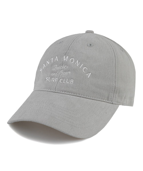 SANTA MONICA COTTON BALL CAP-RED - 12 COLORS GREY
