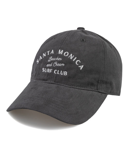 SANTA MONICA COTTON BALL CAP-RED - 12 COLORS CHARCOAL
