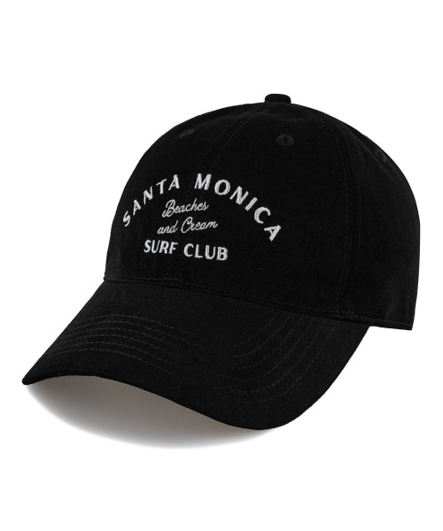 SANTA MONICA COTTON BALL CAP-RED - 12 COLORS BLACK