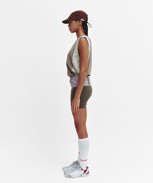 REFOCUS MESH SLEEVELESS TOP - 6 COLORS KHAKI