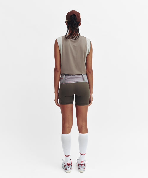 REFOCUS MESH SLEEVELESS TOP - 6 COLORS KHAKI