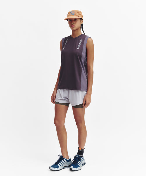 REFOCUS MESH SLEEVELESS TOP - 6 COLORS CHARCOAL