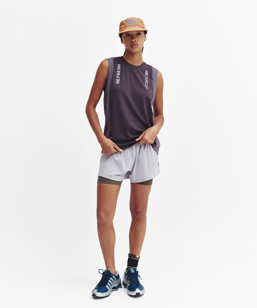 REFOCUS MESH SLEEVELESS TOP - 6 COLORS CHARCOAL
