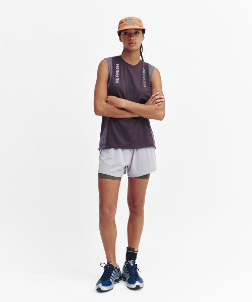REFOCUS MESH SLEEVELESS TOP - 6 COLORS CHARCOAL