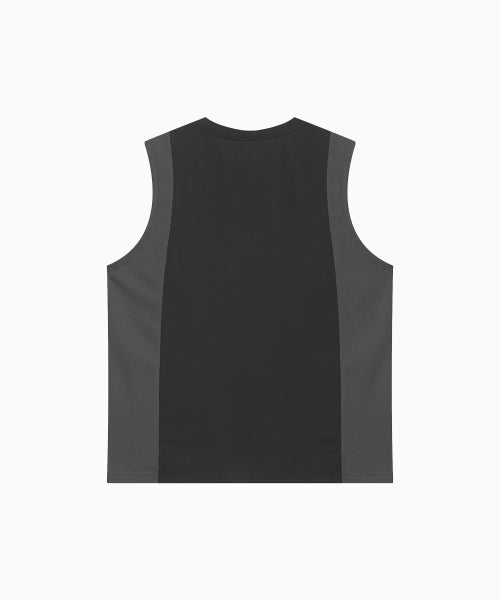 REFOCUS MESH SLEEVELESS TOP - 6 COLORS CHARCOAL