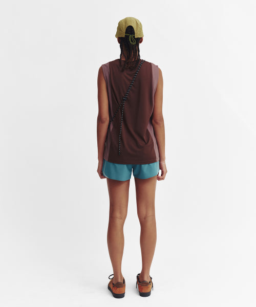 REFOCUS MESH SLEEVELESS TOP - 6 COLORS BROWN