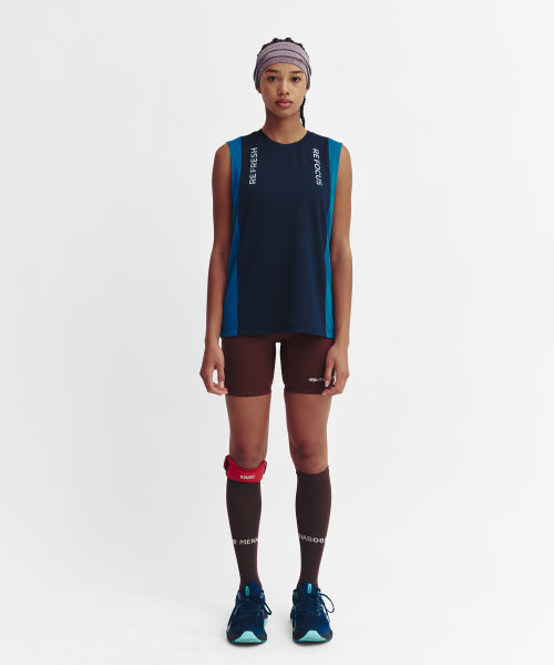 REFOCUS MESH SLEEVELESS TOP - 6 COLORS NAVY
