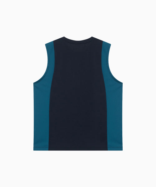 REFOCUS MESH SLEEVELESS TOP - 6 COLORS NAVY