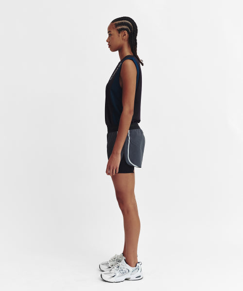 REFOCUS MESH SLEEVELESS TOP - 6 COLORS BLACK