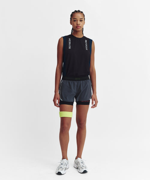 REFOCUS MESH SLEEVELESS TOP - 6 COLORS BLACK
