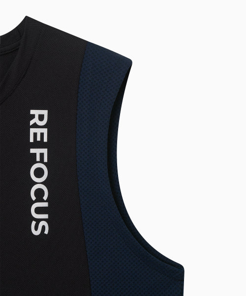 REFOCUS MESH SLEEVELESS TOP - 6 COLORS BLACK