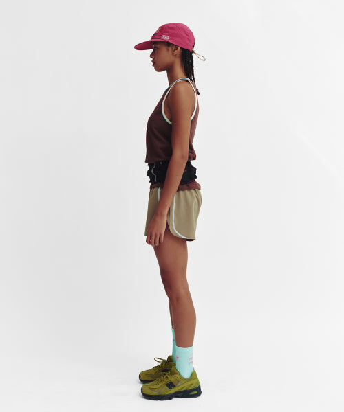 SIDE LINE RUNNING SHORTS - 4 COLORS BEIGE
