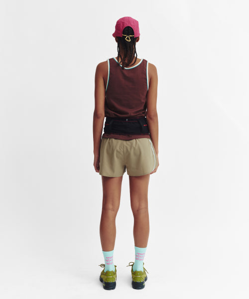 SIDE LINE RUNNING SHORTS - 4 COLORS BEIGE