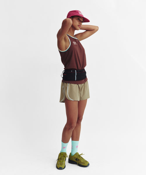 SIDE LINE RUNNING SHORTS - 4 COLORS BEIGE