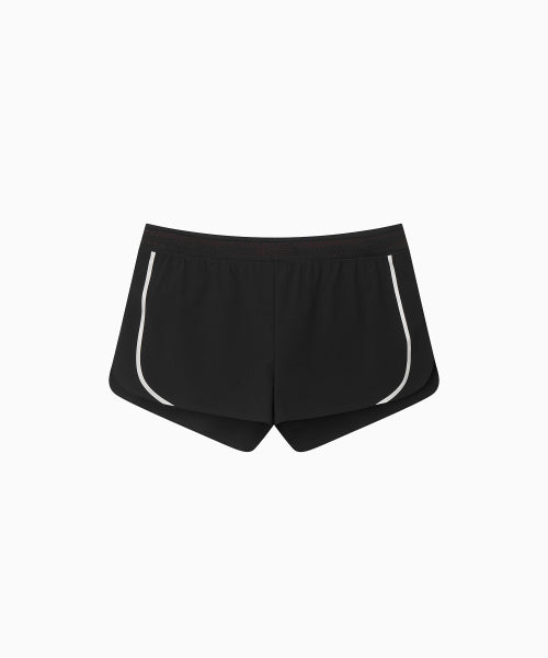 SIDE LINE RUNNING SHORTS - 4 COLORS BLACK