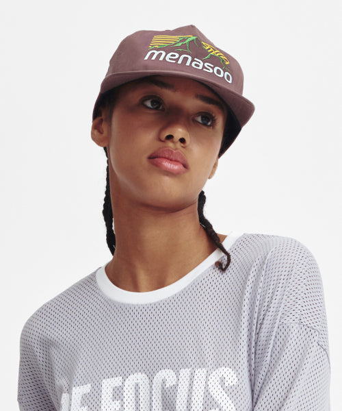 MOUNTAIN LOGO COTTON CAP - 2 COLORS BROWN