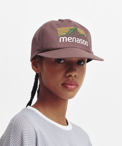 MOUNTAIN LOGO COTTON CAP - 2 COLORS BROWN