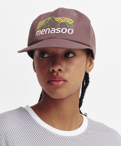 MOUNTAIN LOGO COTTON CAP - 2 COLORS BROWN