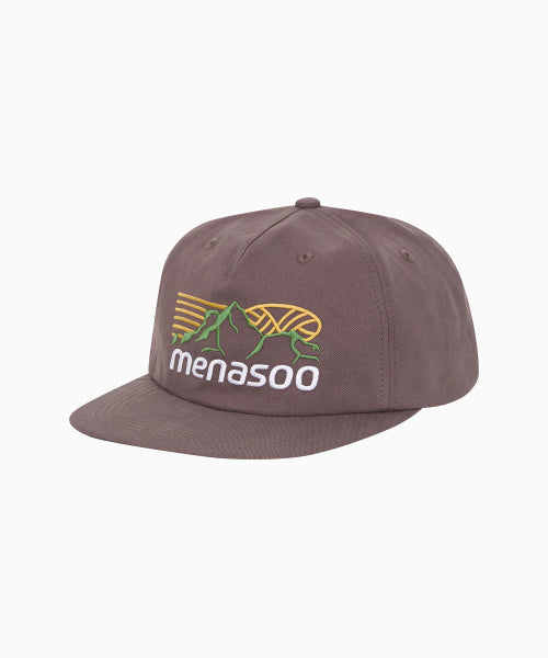 MOUNTAIN LOGO COTTON CAP - 2 COLORS BROWN