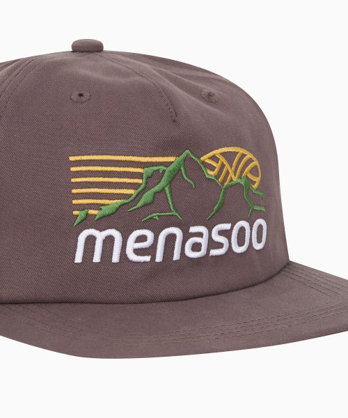 MOUNTAIN LOGO COTTON CAP - 2 COLORS BROWN