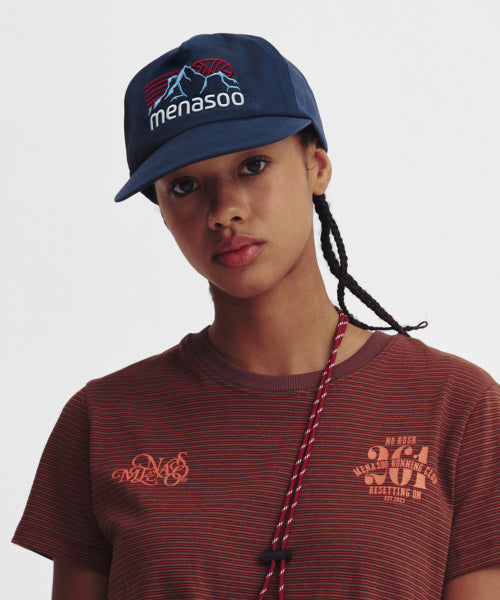 MOUNTAIN LOGO COTTON CAP - 2 COLORS NAVY