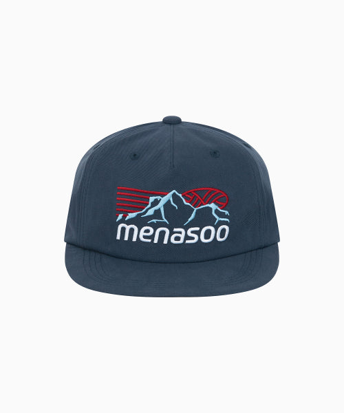 MOUNTAIN LOGO COTTON CAP - 2 COLORS NAVY