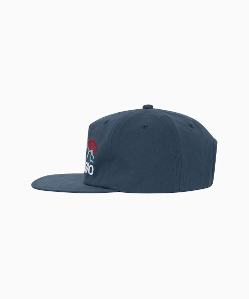 MOUNTAIN LOGO COTTON CAP - 2 COLORS NAVY