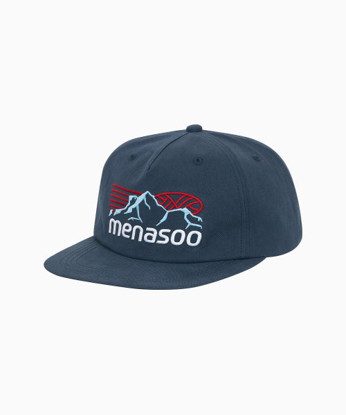 MOUNTAIN LOGO COTTON CAP - 2 COLORS NAVY