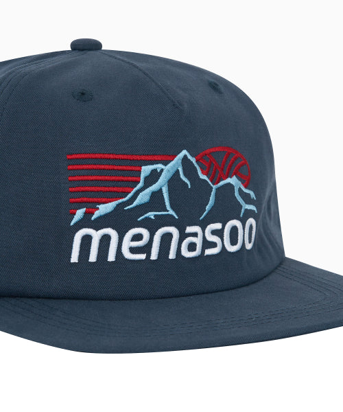 MOUNTAIN LOGO COTTON CAP - 2 COLORS NAVY